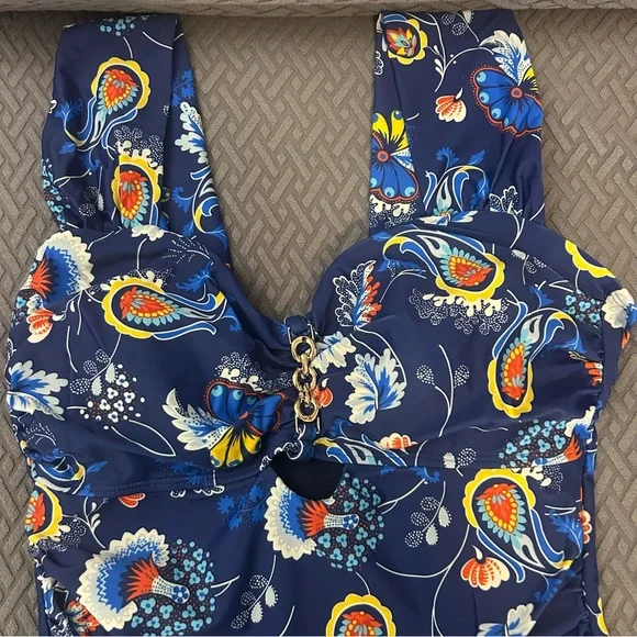 Eomenie Women’s One Piece Swimsuit Tummy Control Cutout Push Up Wide Straps M - Picture 4 of 8